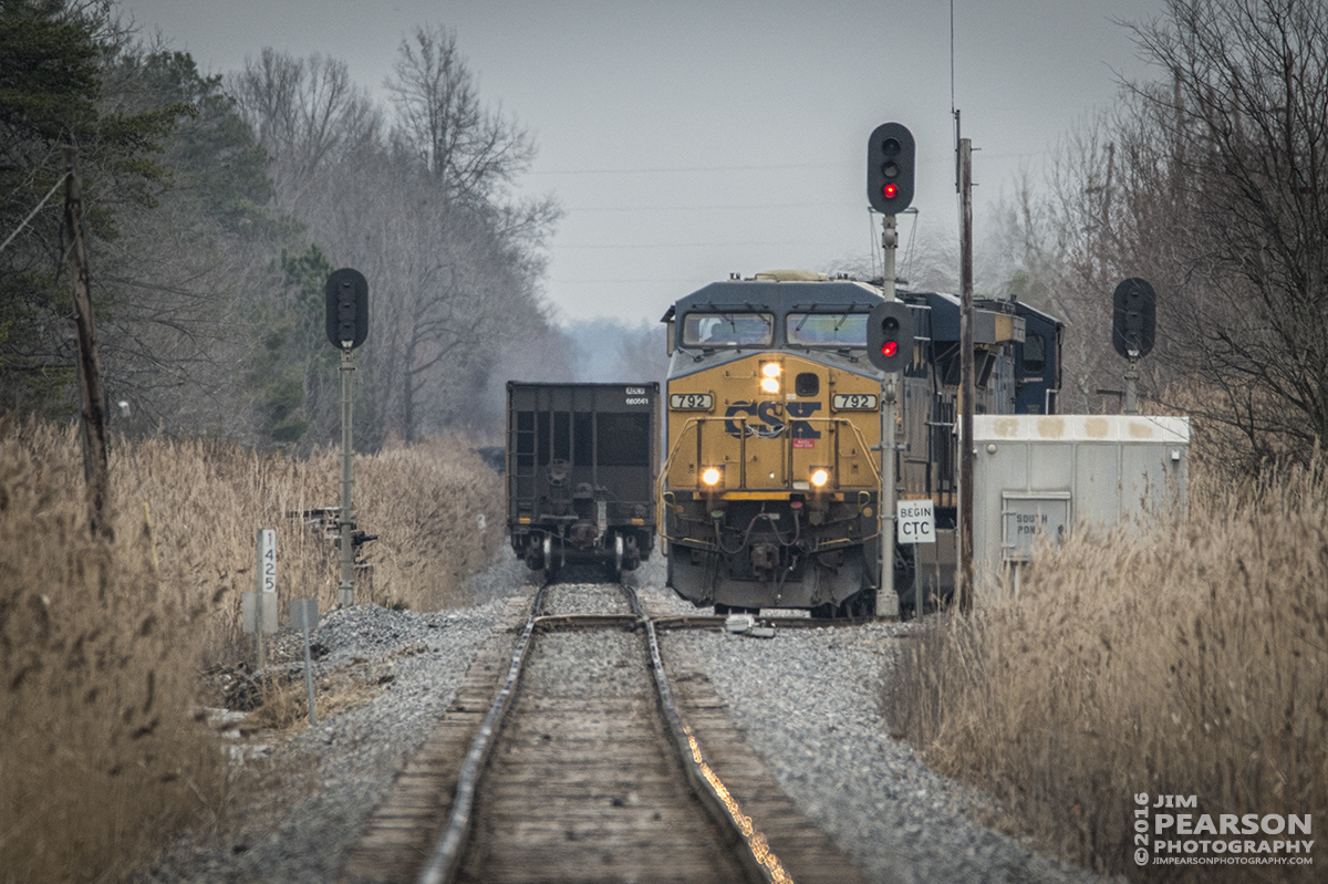 February 25, 2016 - CSXT 729 runs around it's empty coke train at at Pond River on the Paducah and Louisville Railway, preparing to take it's train back south to interchange onto CSX's Henderson Subdivision at Madisonville, Ky. - Tech Info: 1/2000 | f/6.3 | ISO 900 | Lens: Sigma 150-600 @ 600mm on a Nikon D800 shot and processed in RAW.