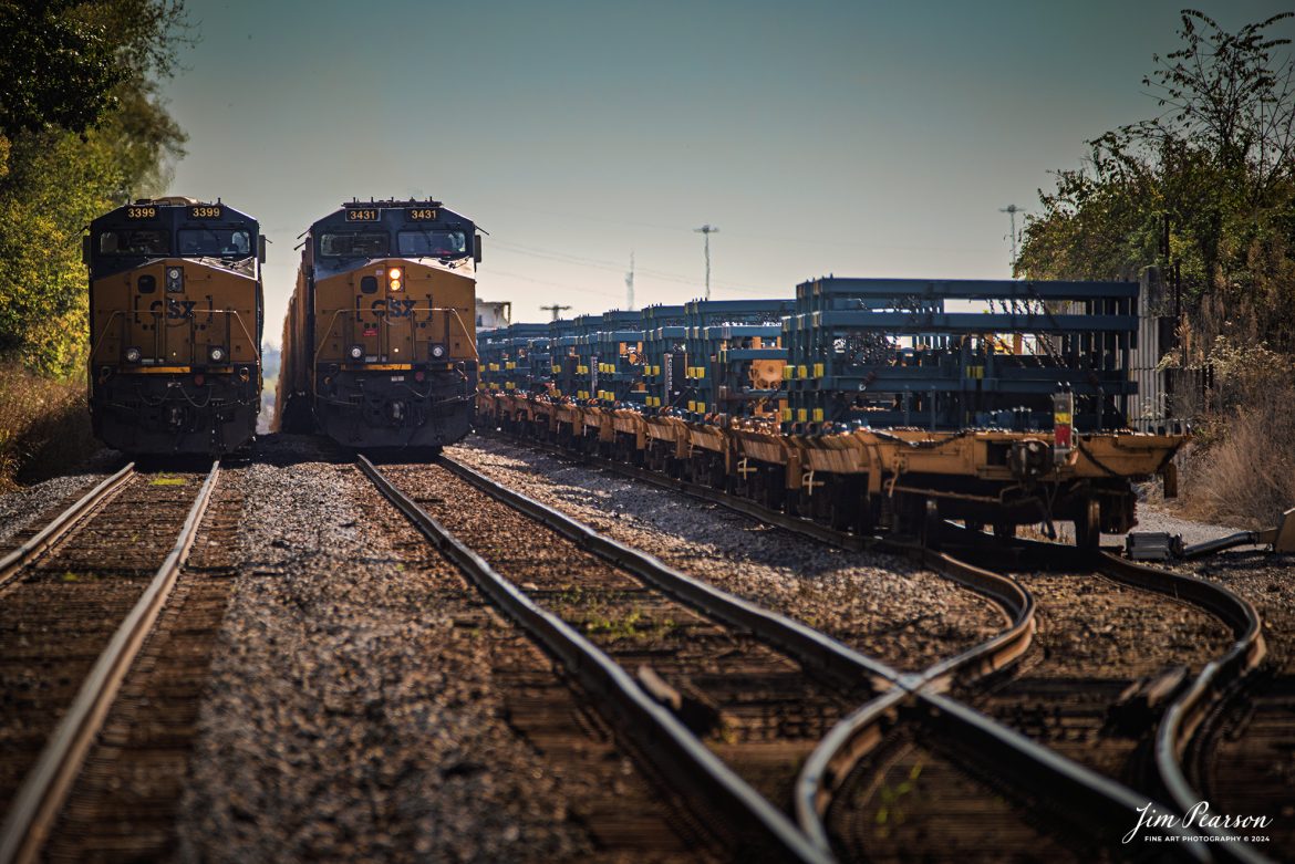 CSX G366 and B244 wait for CSX M513 to clear the main as they meet at CSX Casky Yard on the CSX Henderson Subdivision at Hopkinsville, Ky, on October 22nd, 2024.

Tech Info: Nikon D800, RAW, Sigma 150-600 @400mm, f/6, 1/1000, ISO 320.

#trainphotography #railroadphotography #trains #railways #trainphotographer #railroadphotographer #jimpearsonphotography #onecsx #csxt