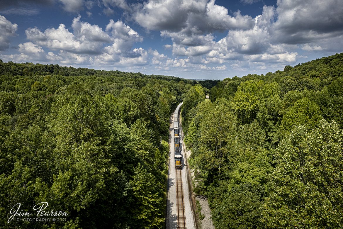 Well, one week ago today I lost my DJI Air 2 to a fly away that landed in the top of a 30 tall oak tree while chasing UPs Big Boy and today's photo is from my new drone, the DJI Air 2S! 

It's my first train photo from the drone and while cosmetically it looks like the same drone, it's a big improvement! I'm loving that it has a 1 sensor, where as the Air 2 only had a ½ inch one. It gives me 20 megapixels over the 12 that the Air 2 had. Of course, there's many other improvements between the two drones and there's many videos on YouTube that talk about them if you're interested.

In case some of you are wondering, I decided not to use the Fly Away insurance that came with the care package that I had on the drone, as I wanted to go ahead and get the newer drone and the only thing you can get with the care package is a replacement, not an upgrade.

This shot is of was taken just south of Mortons Gap, Kentucky on the Henderson Subdivision as two SD 40-3s and a SD40-2 leads the daily CSX J732 local south on a beautiful summer day, after performing its interchange duty at Atkinson Yard in Madisonville, KY and was headed back to Casky Yard in Hopkinsville, KY on September 1st, 2021.

Tech Info: DJI Mavic Air 2S Drone, RAW, 22mm, f/2.8, 1/2000, ISO 100. 

#trainphotography #railroadphotography #trains #railways #dronephotography #jimpearsonphotography