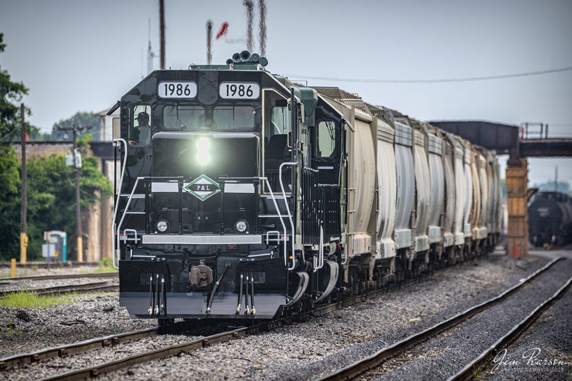 Paducah and Louisville Railways' (PAL) newly painted 35th Anniversary engines 1986 and 2021, work in the yard on July 6th, 2022, at Paducah, Kentucky. The two engines have been painted in the original PAL paint scheme from 1986 and were in celebration of the 25th anniversary of the Paducah and Louisville Railway. Currently these two engines are only seeing yard service at Paducah while they are put through their paces before taking to the road, which Im told they will do before long.

I had hoped for a better side view so you can see both engines, but PAL doesnt allow drones over their yard without permission now and the engines didnt come south through the yard enough for a good side view shot. I hope to have some better images by next week, as PAL has asked me to come to the yard and photograph them for their PR department. Stay tuned!

Tech Info: Nikon D800, RAW, Sigma 150-600 @ 500mm, f/6, 1/1000, ISO 560.

#trainphotography #railroadphotography #trains #railways #jimpearsonphotography #trainphotographer #railroadphotographer