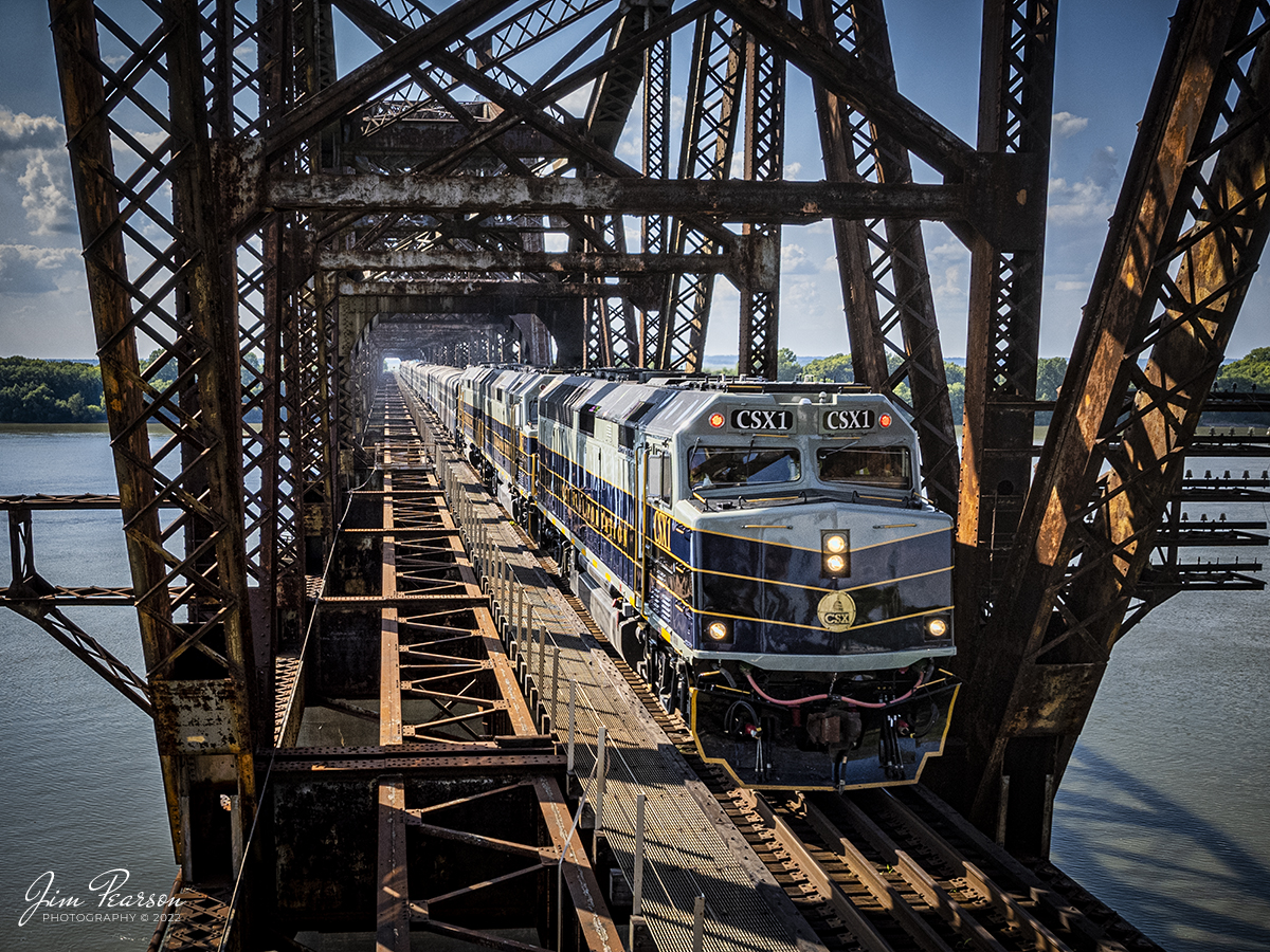 CSX P001-23 Office Car Special Passenger Train Makes Its Way Across The ...