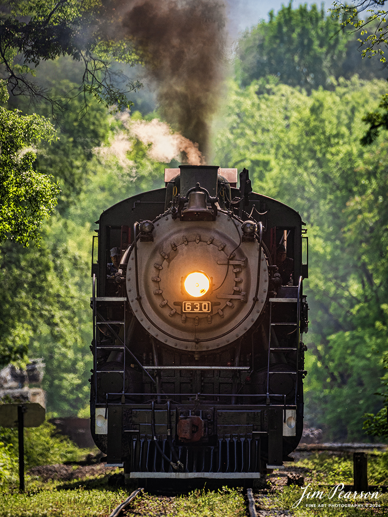 Tennessee Valley Railroad Museum’s steam locomotive Southern Railway 630 departs East Chattanooga as heads to Grand Junction at West Chattanooga, Tennessee, on April 27th, 2024, with a loaded passenger train.

According to Wikipedia: Southern Railway 630 is a 2-8-0 "Consolidation" type steam locomotive built in February 1904 by the American Locomotive Company (ALCO) of Richmond, Virginia for the Southern Railway as a member of the Ks-1 class. It is currently owned and operated by the Tennessee Valley Railroad Museum in Chattanooga, Tennessee where it resides today for use on excursion trains.

The Tennessee Valley Railroad Museum was founded as a chapter of the National Railway Historical Society in 1960 by Paul H. Merriman and Robert M. Soule, Jr., along with a group of local railway preservationists. They wanted to save steam locomotives and railway equipment for future historical display and use. Today, the museum offers various tourist excursions from stations in Chattanooga and Etowah, Tennessee.

Tech Info: Nikon D800, Sigma 150-600 @ 600mm, f/6.3, 1/500, ISO 360.