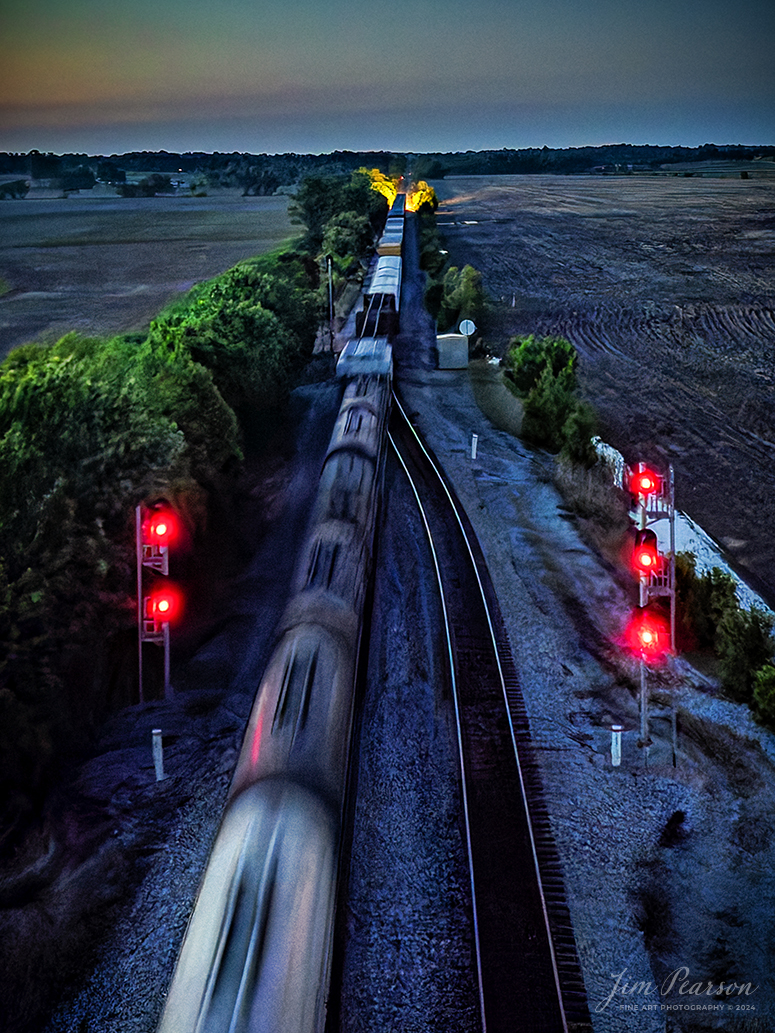 CSX empty ethanol train B828 speeds through the north end of Slaughters, Kentucky, on the CSX Henderson Subdivision, on May 11th, 2024 at dusk.  

Tech Info: Nikon D810, RAW, Nikon 10-24 @ 10mm, f/5, 1/6 second, ISO 1190.

#railroad #railroads #train #trains #bestphoto #railroadengines #picturesoftrains #picturesofrailway #bestphotograph #photographyoftrains #trainphotography #JimPearsonPhotography #trending