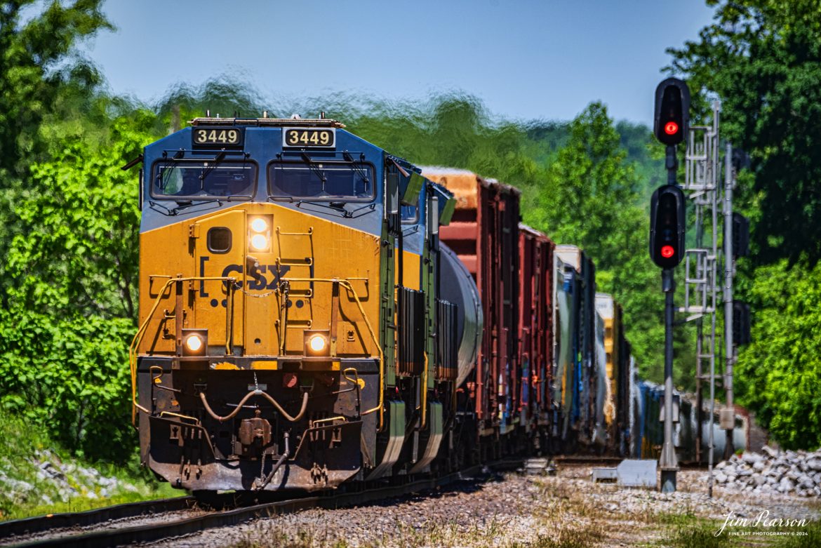 CSXT 3449 leads M513 as it climbs up out of the hole approaching Mortons Junction as they head south at Mortons Gap, Kentucky on National Train Day, on May 11th, 2024.

According to the National Today website: National Train Day is observed every year on the Saturday closest to May 10, and this year it falls on May 11. The holiday was first celebrated in the year 2008 and continues to be celebrated to this day. 

The celebrations were conceptualized by Amtrak as a way to spread awareness about the history of railway networks in the U.S. and why more people should use this mode of transport. 

Railways are one of the most eco-friendly ways to go from one place to another. Amtrak offers railroad service in countless cities in the U.S. and three cities in Canada. Railways don’t just transport people from one place to another but are also involved in the transportation of goods and certain services.

Tech Info: Nikon D800, Sigma 150-600 @ 600mm, f/6.3, 1/400, ISO 72.

#railroad #railroads #train #trains #bestphoto #railroadengines #picturesoftrains #picturesofrailway #bestphotograph #photographyoftrains #trainphotography #JimPearsonPhotography #trendingphoto