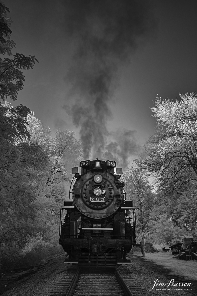 In this week’s Saturday Infrared Photo, caught Steam locomotive Nickel Plate 765 as they prepare to pull up to the station in Pleasant Lake, Indiana before heading to Angola, Indiana for their first load of passengers during Indiana Rail Experience’s Rolling Victory Weekend.

According to their website: Rolling Victory was a three-day living history event celebrating American military, railroad, and home front history featuring vintage train rides, World War II reenactors, battles, a big band orchestra, and an immersive and educational experience for all ages in Pleasant Lake, Indiana.


Tech Info: Fuji XT-1, RAW, Converted to 720nm B&W IR, Nikon 10-24 @ 24mm, f/4.5, 1/30, ISO 200.

#trainphotography #railroadphotography #trains #railways #jimpearsonphotography #infraredtrainphotography #infraredphotography #trainphotographer #railroadphotographer #csxrailroad #infraredphotography #trending #steamtrain