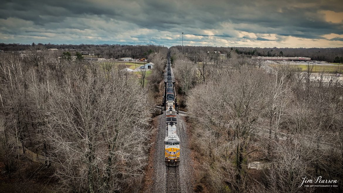 Union Pacific 6660 lead a loaded coke train south on the Paducah and Louisville Railway (PAL) line at the location known as Monarch, at Madisonville, Ky on December 26th, 2024. This location is where the PAL crosses over the CSX Henderson Subdivision where I've been trying to catch two trains at for several years. 

This was a close one as the train I posted earlier and this one were only about 15 minutes apart! Persistence will pay off and the shot will happen!!

Tech Info: DJI Mavic 3 Classic Drone, RAW, 24mm, f/2.8, 1/1000, ISO 140.

#railroad #railroads #train, #trains #railway #railway #steamtrains #railtransport #railroadengines #picturesoftrains #picturesofrailways #besttrainphotograph #bestphoto #photographyoftrains #bestsoldpicture #JimPearsonPhotography #trainsfromtheair #trainsfromadrone