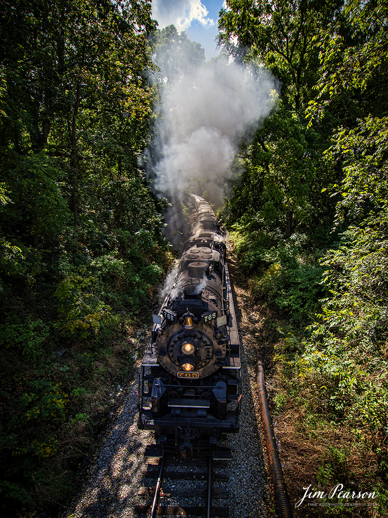 September 1st, 2024, Steam locomotive Nickel Plate 765 rounds a curve as they head into downtown Angola, Indiana with their last load of passengers during Indiana Rail Experience’s Rolling Victory Weekend.

According to their website: Rolling Victory was a three-day living history event celebrating American military, railroad, and home front history featuring vintage train rides, World War II reenactors, battles, a big band orchestra, and an immersive and educational experience for all ages in Pleasant Lake, Indiana.

Tech Info: Nikon D810, RAW, Nikon 10-24 @ 11mm, f/4, 1/1000, ISO 220.

#railroad #railroads #train, #trains #railway #railway #steamtrains #railtransport #railroadengines #picturesoftrains #picturesofrailways #besttrainphotograph #bestphoto #photographyoftrains #bestsoldpicture #JimPearsonPhotography #steamtrains #nkp765 #passengertrains