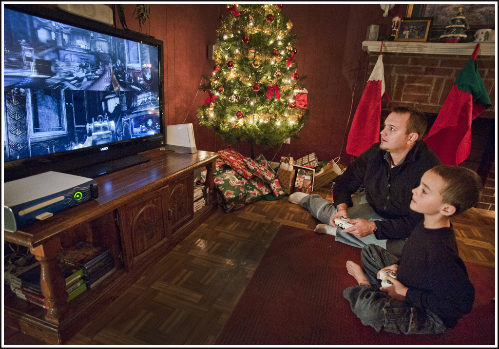 Gabe and Matt playing Video Game